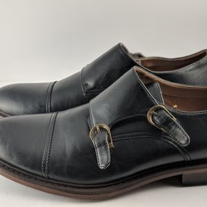 Black Parker and Sky Double Monk Strap Dress Shoes